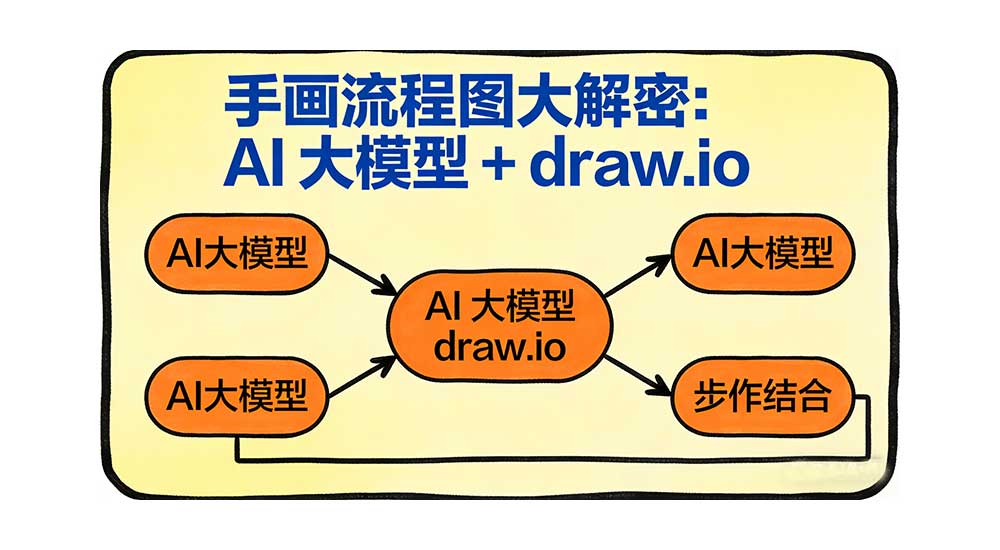 手画流程图大解密：AI 大模型 + draw.io，终于不用手画流程图了