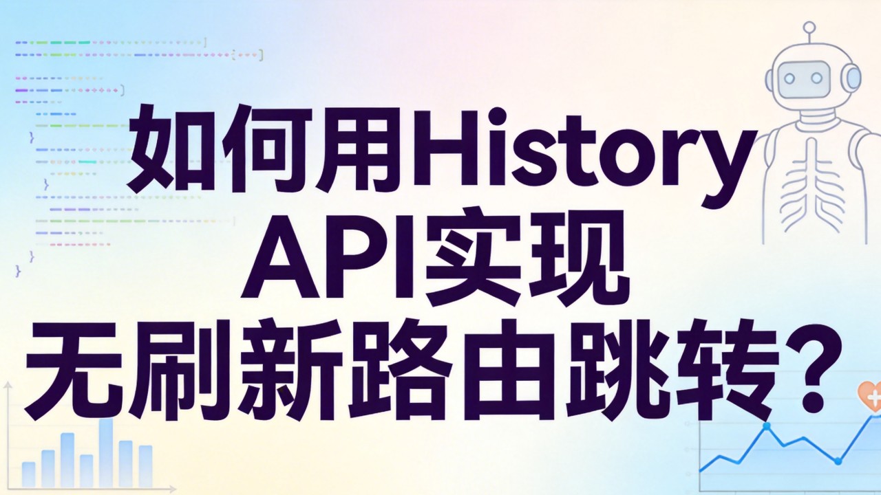如何用History API实现无刷新路由跳转